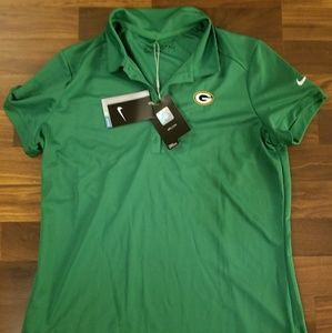 Nike Green Bay Packers Polo Shirt Size Large NWT